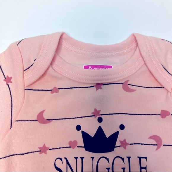 Swiggles Baby Girl Pink Snuggle Princess One Piece with Snaps Size 3 - 6 M NEW! - Picture 6 of 8